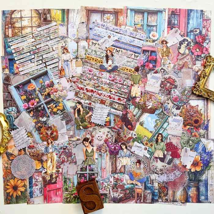 Farmhouse Mood Ephemera Mystery Kit 90PCS