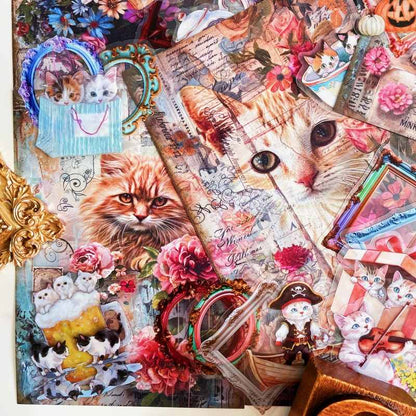Kitty Wonderland Ephemera Mystery Kit 90PCS