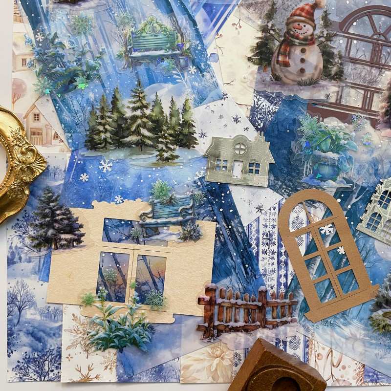 Frost Outside Ephemera Mystery Kit 75PCS