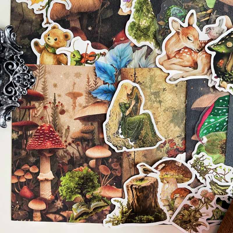 Enchanted Woodland Ephemera Mystery Kit 85PCS