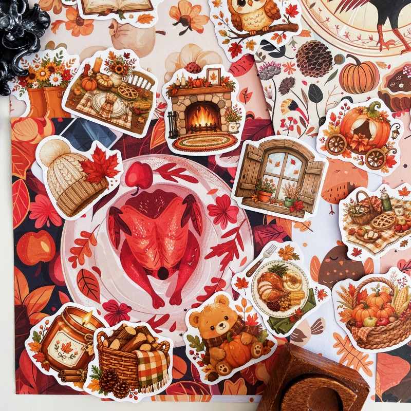 Thankful Harvest Ephemera Mystery Kit 60PCS