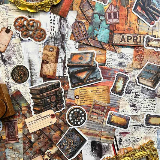 Rust Relic Ephemera Mystery Kit 90PCS