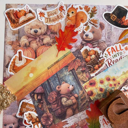 Autumn Vibes Ephemera Mystery Kit 80PCS