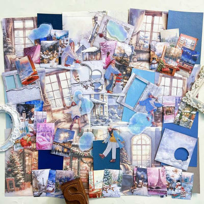 White Silence Ephemera Mystery Kit 75PCS