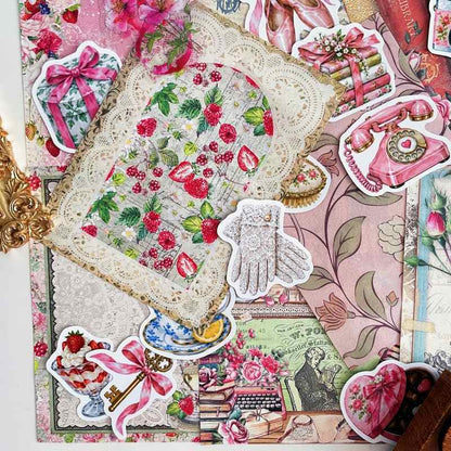 Vintage Coquette Ephemera Mystery Kit 80PCS