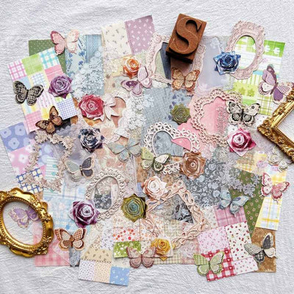 Patchwork Lace Ephemera Mystery Kit 95PCS