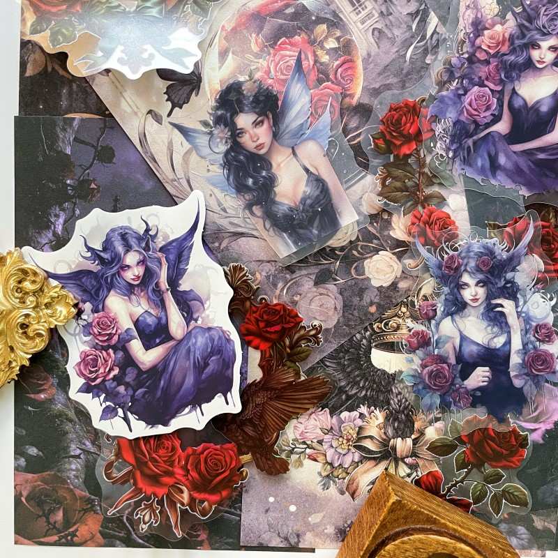 Cursed Rose Ephemera Mystery Kit 60PCS