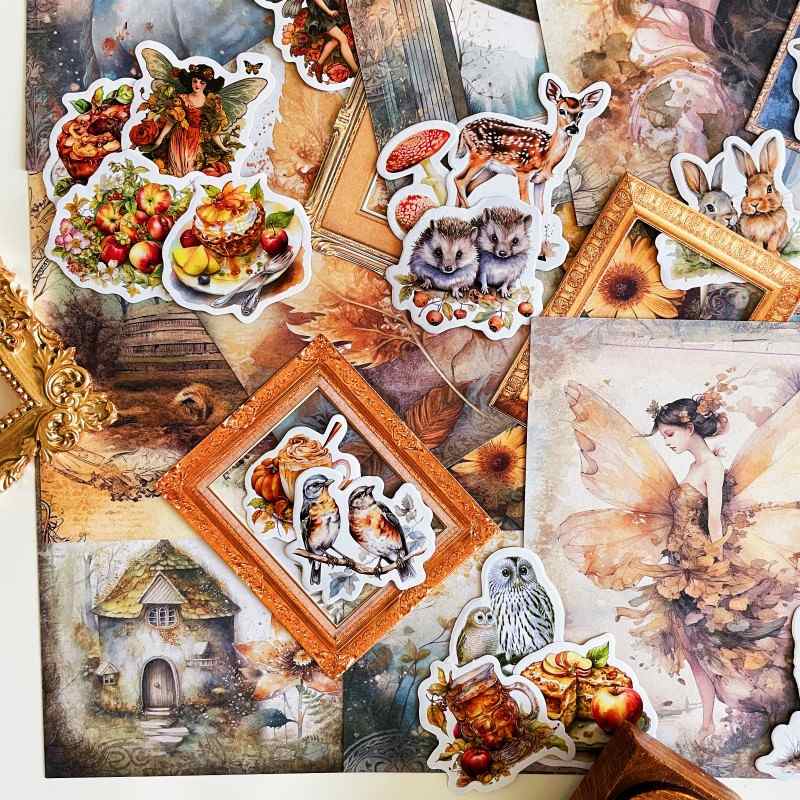 Autumn Pixie Ephemera Mystery Kit 70PCS