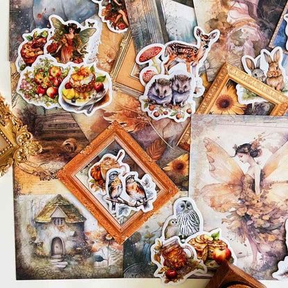 Autumn Pixie Ephemera Mystery Kit 70PCS