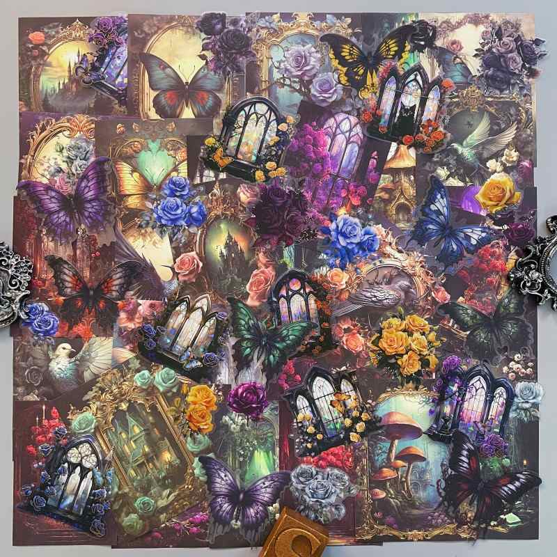 Gothic Desire Ephemera Mystery Kit 60PCS