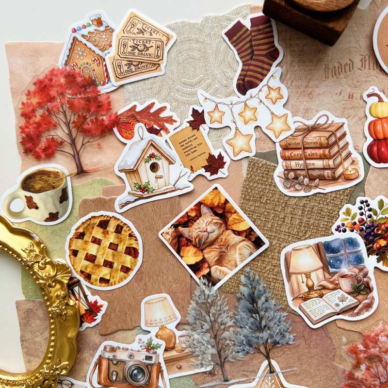 Seasons of Warmth Ephemera Mystery Kit 85PCS