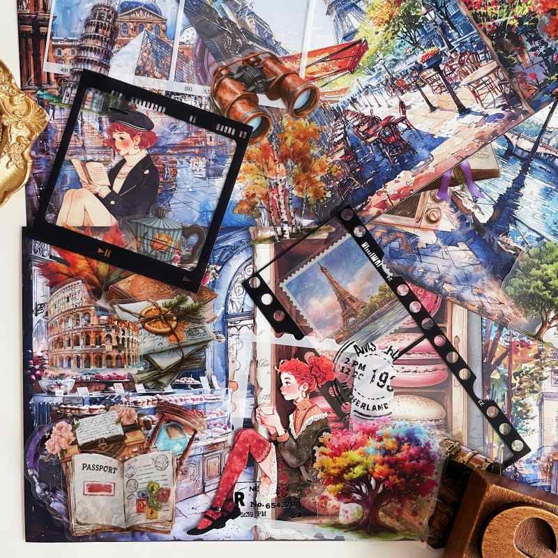 Parisian September Ephemera Mystery Kit 80PCS