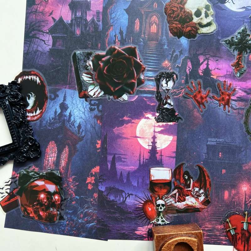 Vampire Nocturne Ephemera Mystery Kit 65PCS
