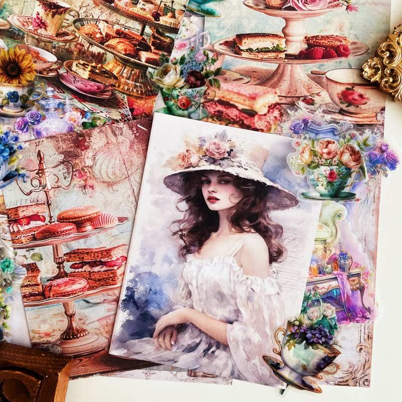 Sweet Afternoon Ephemera Mystery Kit 70PCS