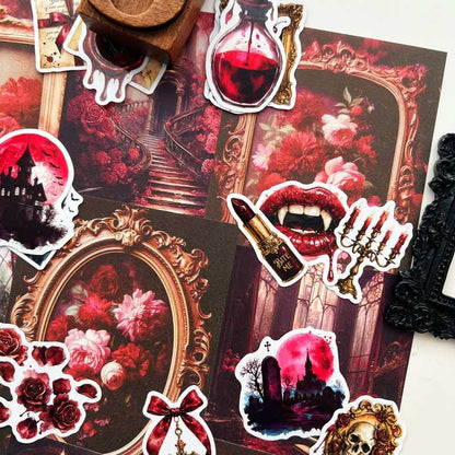 Rose Vampire Ephemera Mystery Kit 70PCS