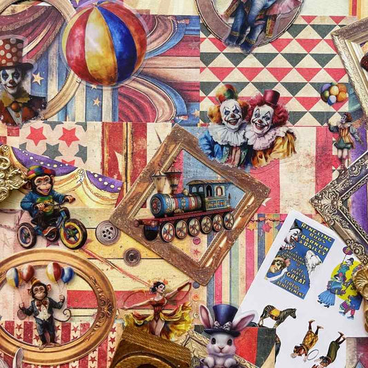 Circus Party Ephemera Mystery Kit 80PCS