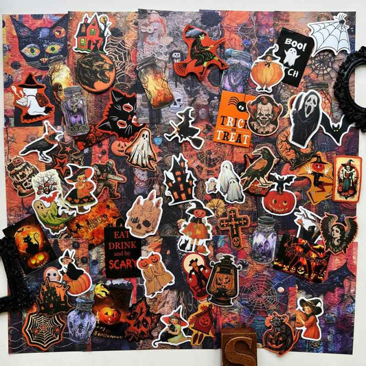 Creepy Eve Ephemera Mystery Kit 100PCS