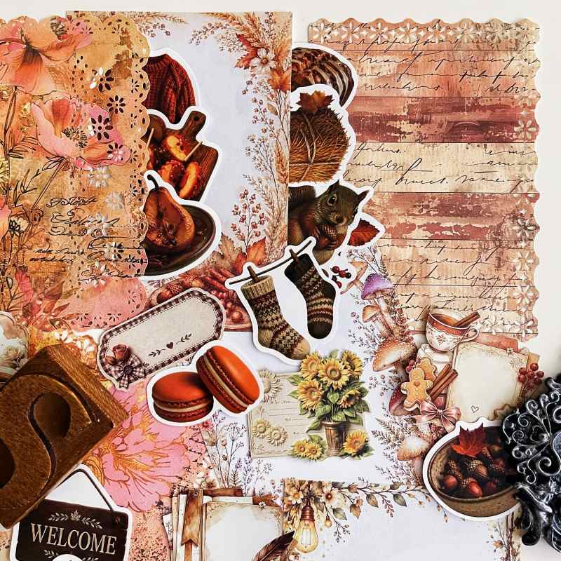 Harvest Sun Ephemera Mystery Kit 80PCS