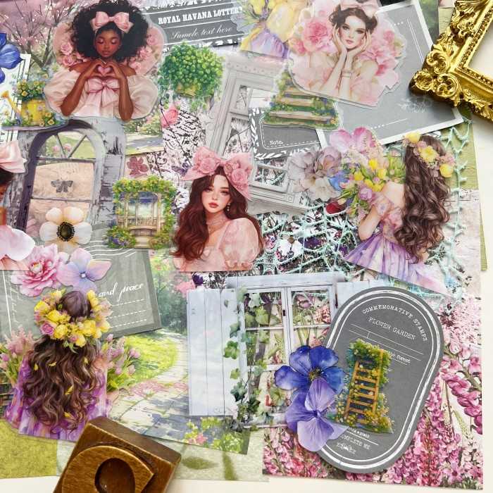 Pastel Spring Ephemera Mystery Kit 115PCS