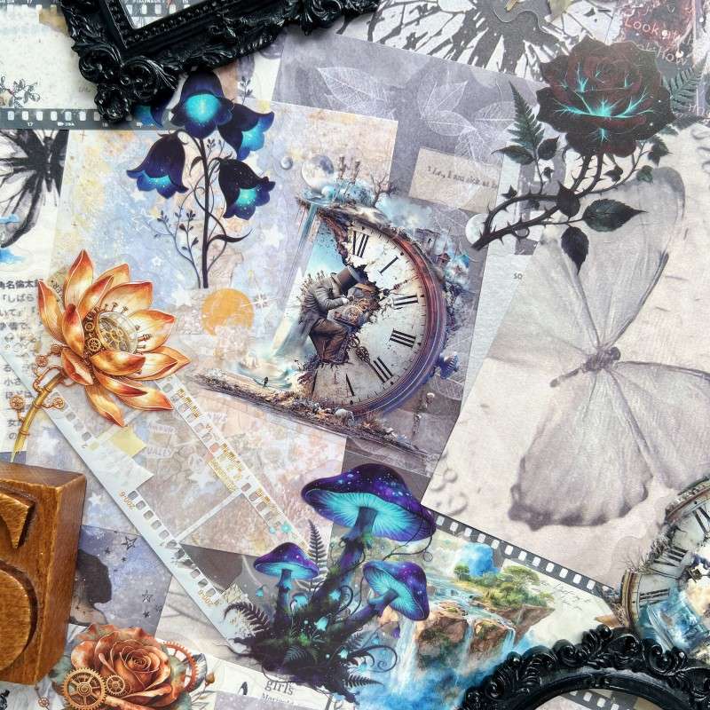Faded Reverie Ephemera Mystery Kit 50PCS