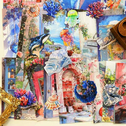 Vibrant Sea World Ephemera Mystery Kit 120PCS
