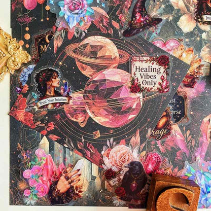Astral Crystals Ephemera Mystery Kit 80PCS