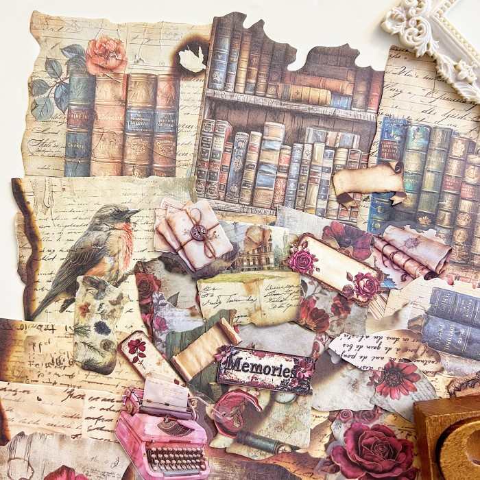 Scorching Trace Narrative Ephemera Kit 120PCS