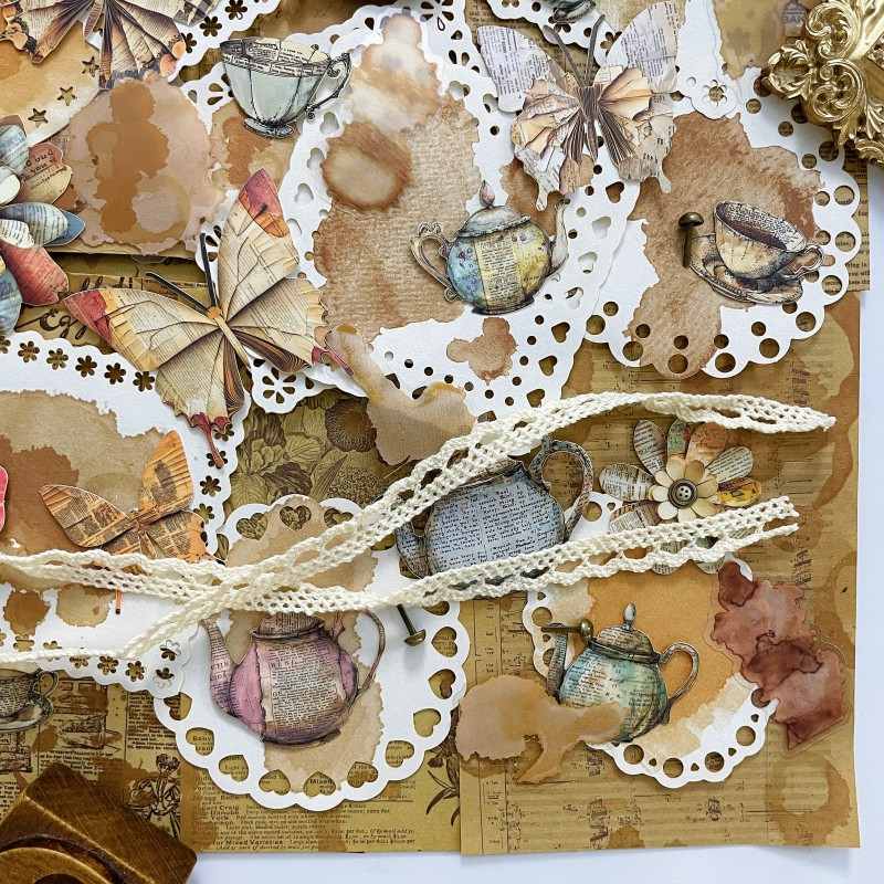 Coffee Impression Ephemera Mystery Kit 100PCS