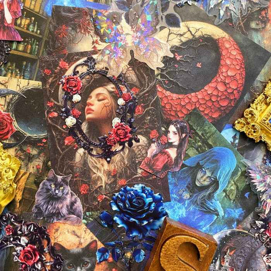 Crimson Witch Ephemera Mystery Kit 80PCS