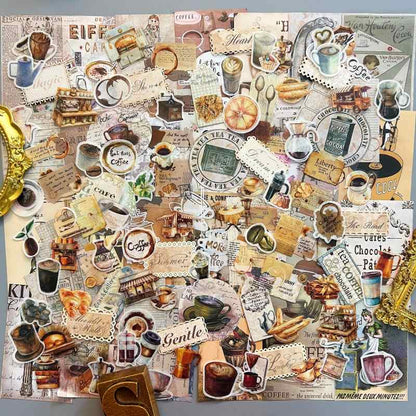 Gentle Coffee Ephemera Mystery Kit 135PCS