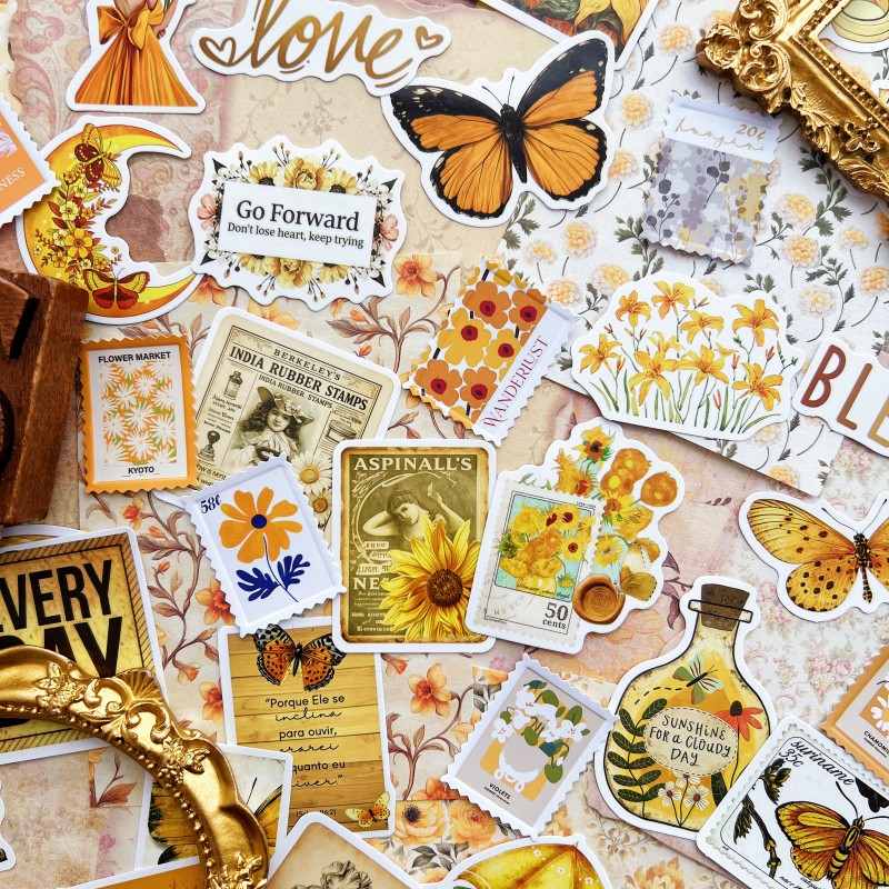 Old Flutter Ephemera Mystery Kit 90PCS