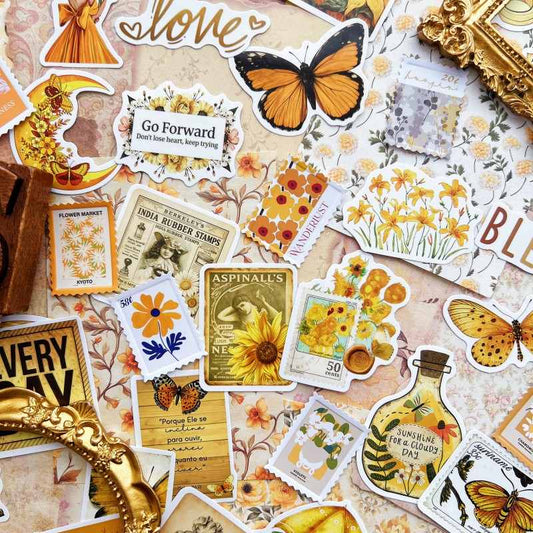 Old Flutter Ephemera Mystery Kit 90PCS