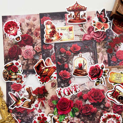 Heritage Rose Ephemera Mystery Kit 80PCS