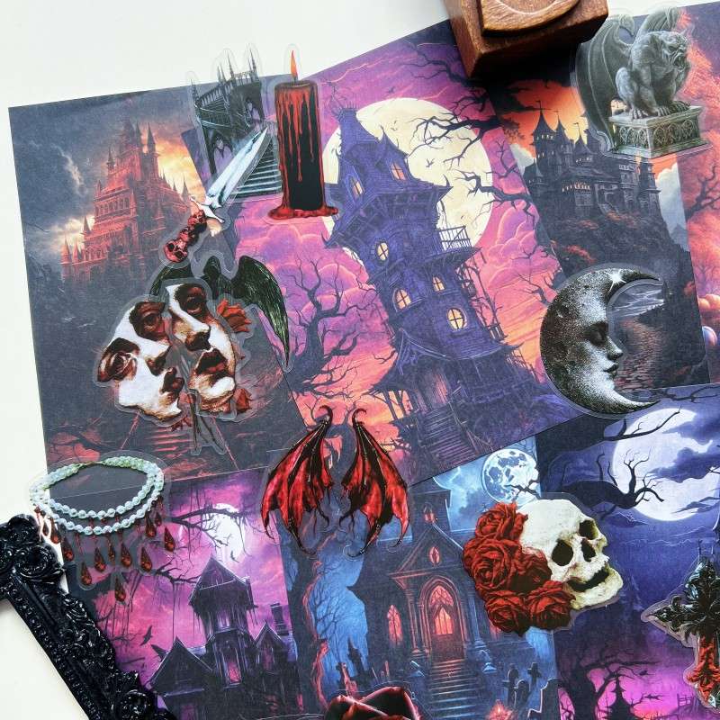 Vampire Nocturne Ephemera Mystery Kit 65PCS
