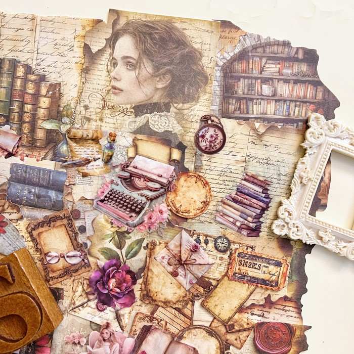 Scorching Trace Narrative Ephemera Kit 120PCS