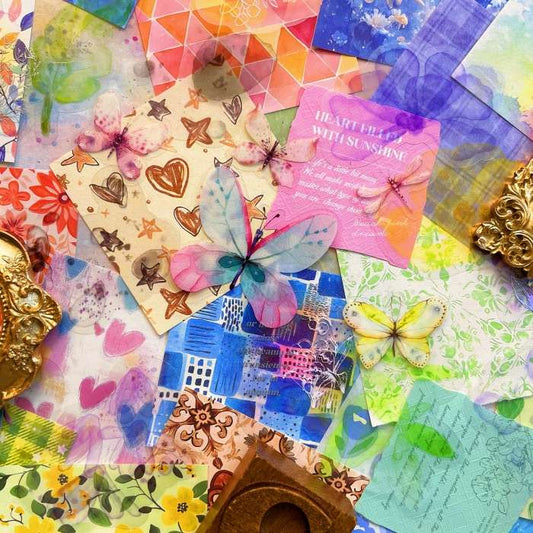 Gentle Blossoms Ephemera Mystery Kit 120PCS