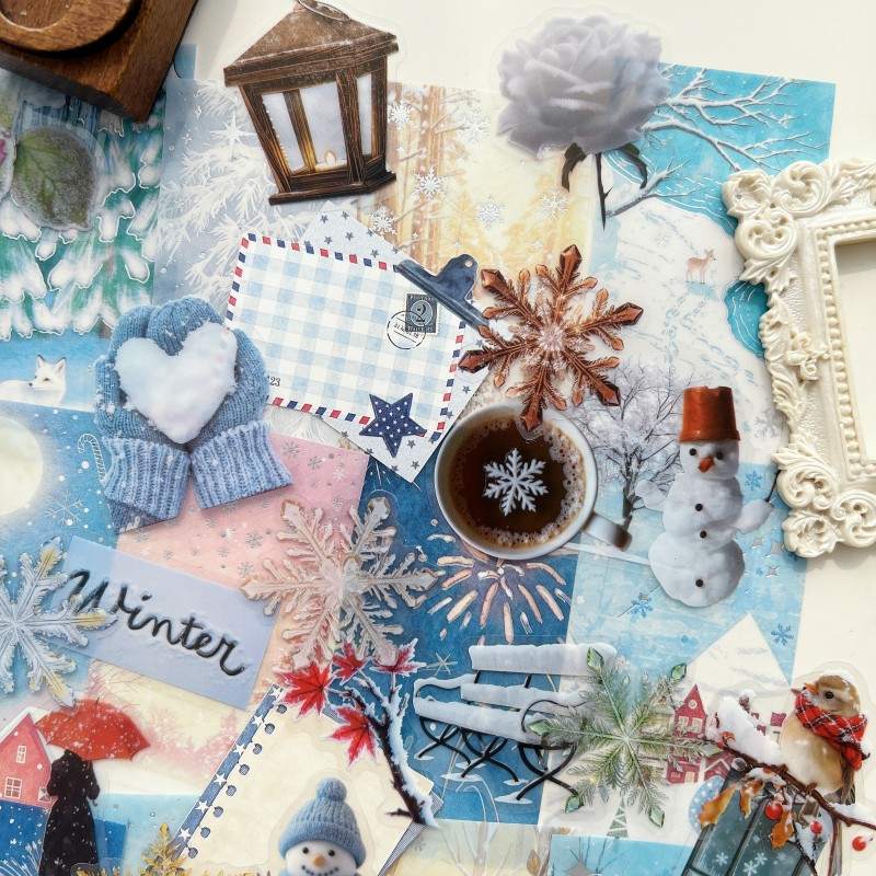 Winter Vibes Ephemera Mystery Kit 95PCS