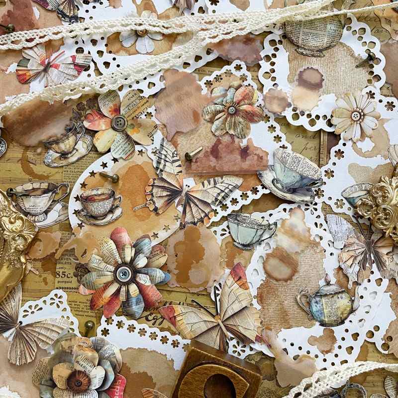 Coffee Impression Ephemera Mystery Kit 100PCS