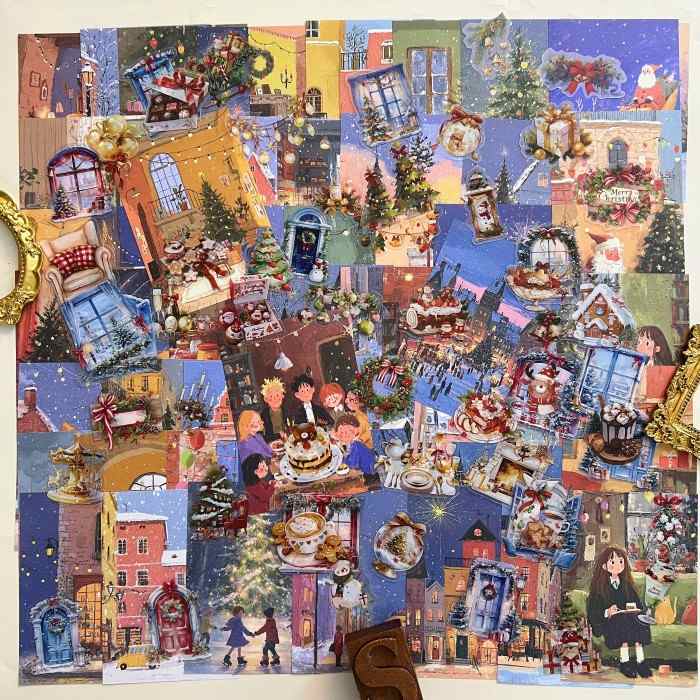 Noel Moment Ephemera Mystery Kit 120PCS