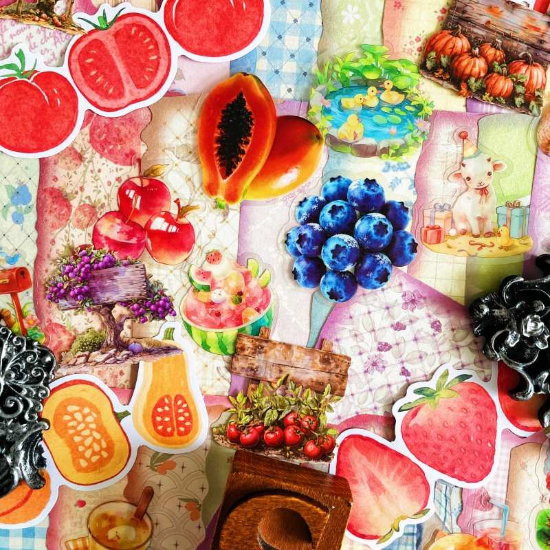 Fruit Garden Ephemera Mystery Kit 70PCS