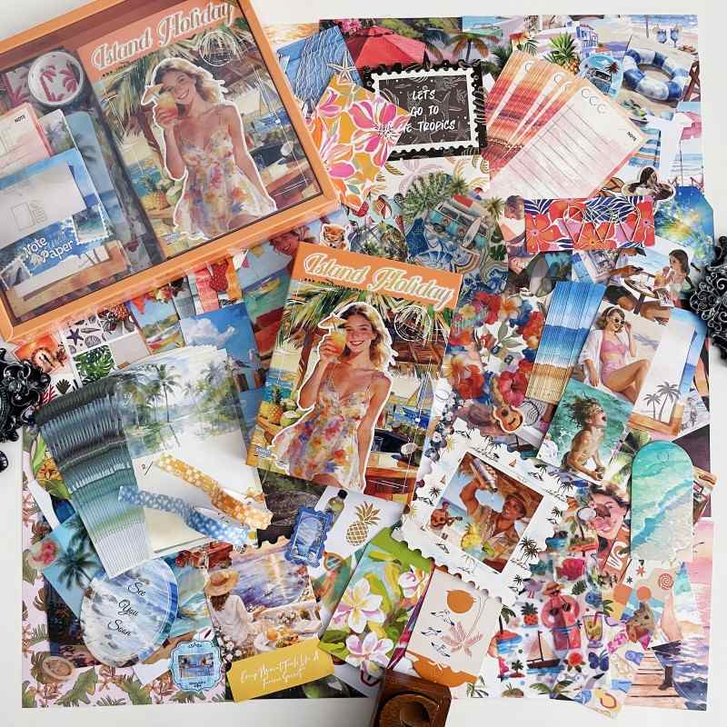Island Holiday Ephemera Kit 155PCS