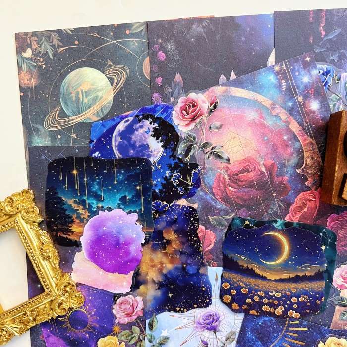 Starry Rose Ephemera Mystery Kit 105PCS