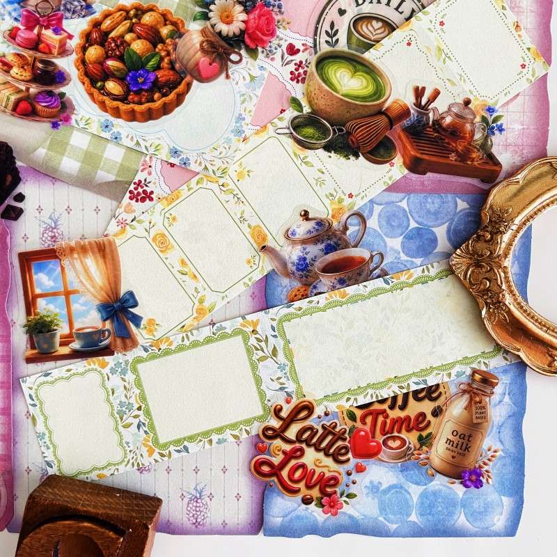 Cozy Brunch Ephemera Mystery Kit 75PCS