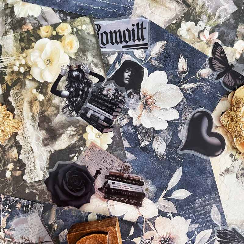 Velvet Nocturne Ephemera Mystery Kit 70PCS