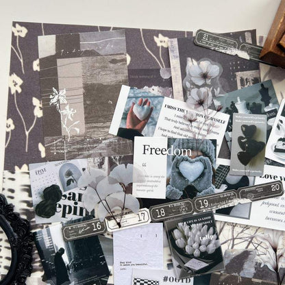 Silent Thoughts Ephemera Mystery Kit 80PCS