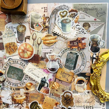 Gentle Coffee Ephemera Mystery Kit 135PCS