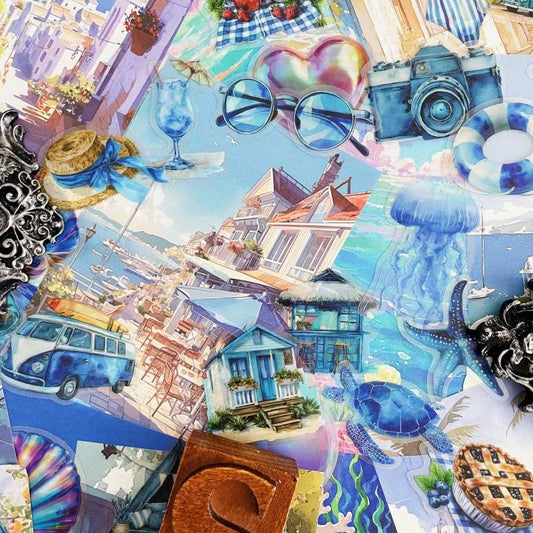 Summer Coast Ephemera Mystery Kit 85PCS