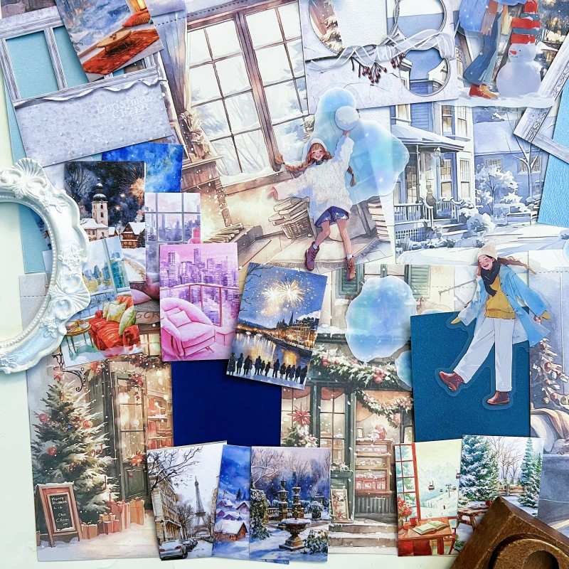 White Silence Ephemera Mystery Kit 75PCS