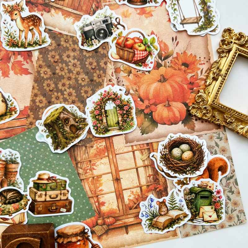 Harvest Grove Ephemera Mystery Kit 80PCS