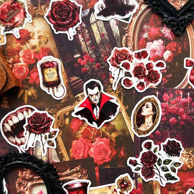 Rose Vampire Ephemera Mystery Kit 70PCS